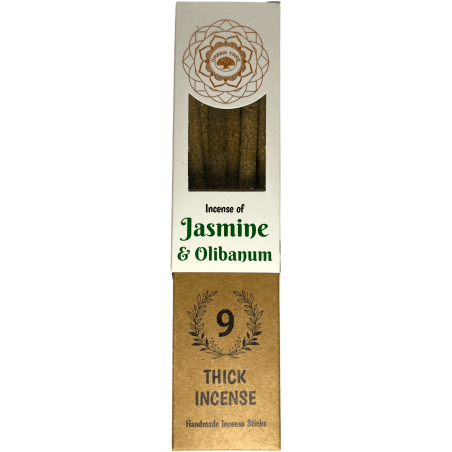 Incenso botanico Green Tree Jasmine & Frankincense - 9 bastoncini di erbe artigianali spesse