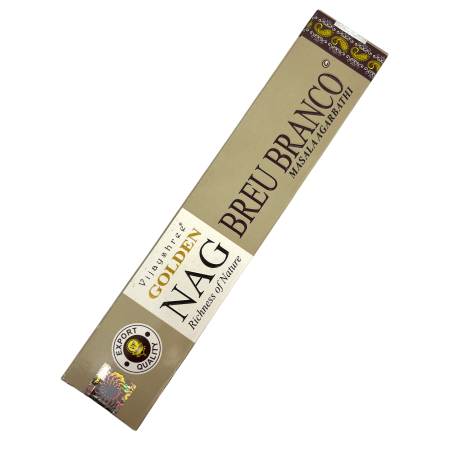 Breu White Incense GOLDEN NAG Amazon Resin Vijayshree Fragrance - 1 Pack of 15gr.