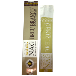 Incenso Bianco Breu GOLDEN NAG Fragranza Vijayshree in Resina Amazzonica - 1 Confezione da 15gr.