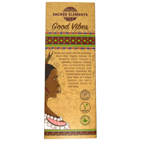 Conos de Incienso Good Vibes Sacred Elements Buenas Vibraciones HEM - Cajita con 10 conos artesanos grandes de incienso