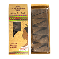 Good Vibes Sacred Elements Good Vibrations Incense Cones HEM - Box with 10 large artisan incense cones