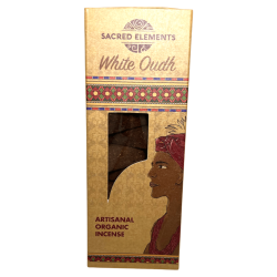 Cons d'Incienso White Oudh Sacred Elements HEM - Cajita amb 10 cons artesans grans d'incís