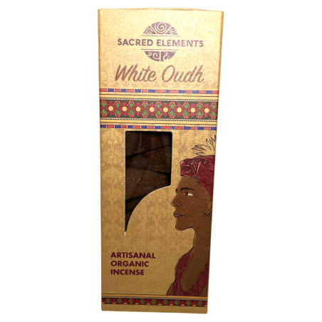 Cones de Incenso White Oudh Sacred Elements HEM - Caixa com 10 grandes cones de incenso artesanal