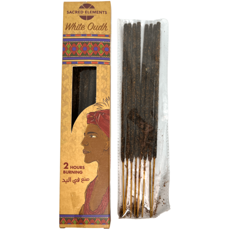 Incenso White Oudh ELEMENTOS SAGRADOS White Oudh HEM - 8 barras orgânicas artesanais