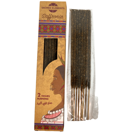 Incienso Azafrán SACRED ELEMENTS Saffronia HEM - 8 barritas orgánicas artesanas