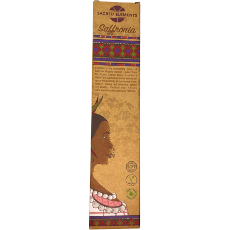 Incienso Azafrán SACRED ELEMENTS Saffronia HEM - 8 barritas orgánicas artesanas