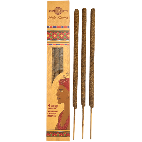 Incienso de Jardín Palo Santo SACRED ELEMENTS HEM Incienso Orgánico - 3 barritas artesanas extra grandes de 40cm - 4h duración