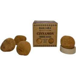 Bombas de Incenso de Canela BANJARA Ativadas Aromatizando Calor, Energia e Prosperidade - Caixa de 5 bombas com suporte