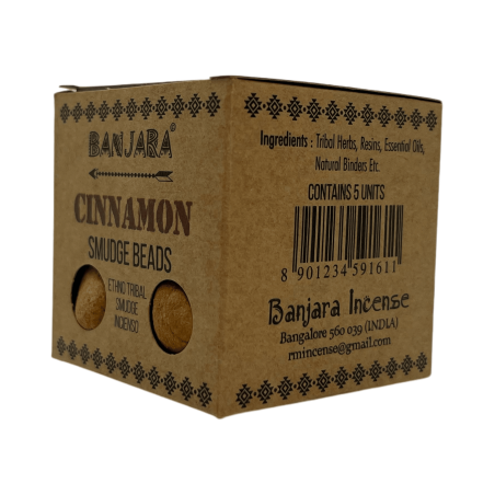 Bombitas de Incienso Canela BANJARA Defumación Activada Calidez, Energía y Prosperidad - Cajita de 5 bombitas con soporte