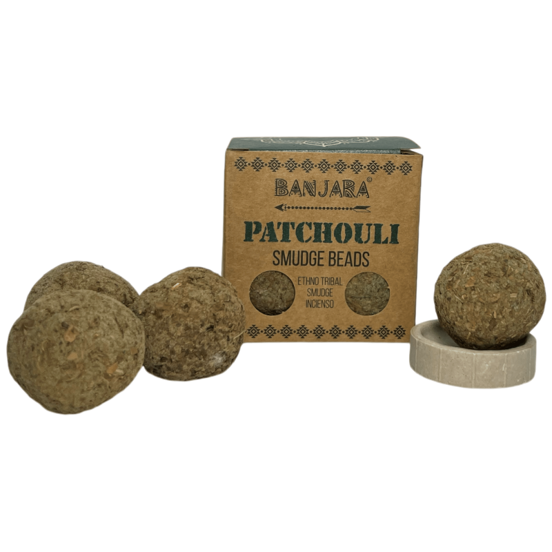 Patchouli Incense Bombs BANJARA Activated Scenting Abundance, Divine Unity and Sensuality - 5 bombs with stand-Banjara Activated Smoking Incense Bombs-HOSTENATURA