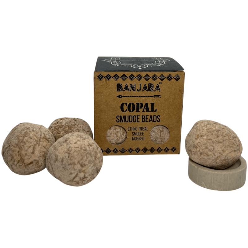 Bombes d’encens Copal BANJARA Defumation activée Spiritualité, clarté et connexion - Boîte de 5 bombes avec support-Banjara a activé des bombes d’encens fumantes-HOSTENATURA