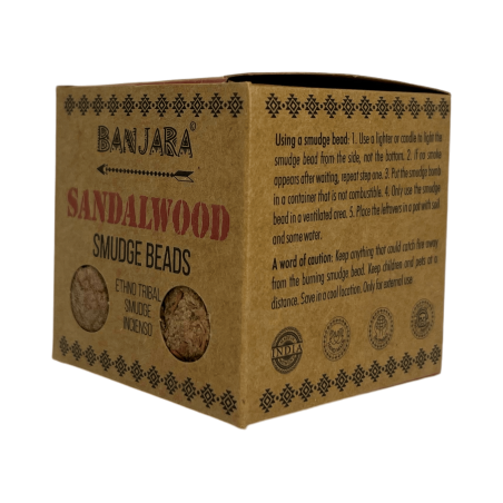Bombes d’Encens Bois de Santal BANJARA Parfum Activé Sérénité, Sagesse et Équilibre - 5 bombes avec support