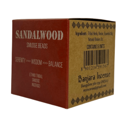 Bombes d’Encens Bois de Santal BANJARA Parfum Activé Sérénité, Sagesse et Équilibre - 5 bombes avec support