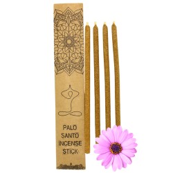 Palo Santo Incense with Violets Artisan Top Premium - 4 thick handmade sticks made in Peru