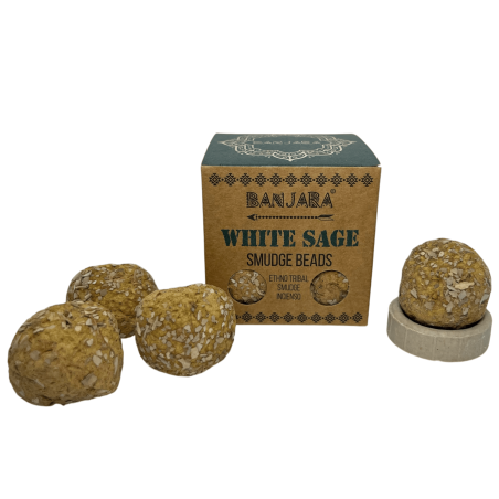 Bombitas de Incienso Salvia Blanca BANJARA Defumación Activada Alegría, Emoción y Magia - 5 bombitas con soporte