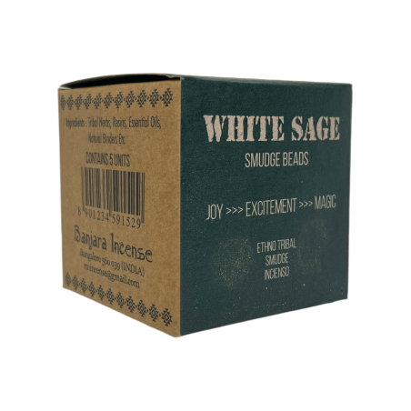 Bombitas de Incienso Salvia Blanca BANJARA Defumación Activada Alegría, Emoción y Magia - 5 bombitas con soporte