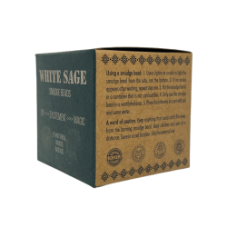 White Sage Incense Bombs BANJARA Activated Defumation Joy, Emotion and Magic - 5 bombs with stand