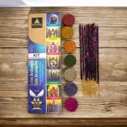 Kit Sept Archanges AROMA 7 Archanges - Bâtons d’Encens et 7 Bombes Fumigènes Activées Eco Artisanales