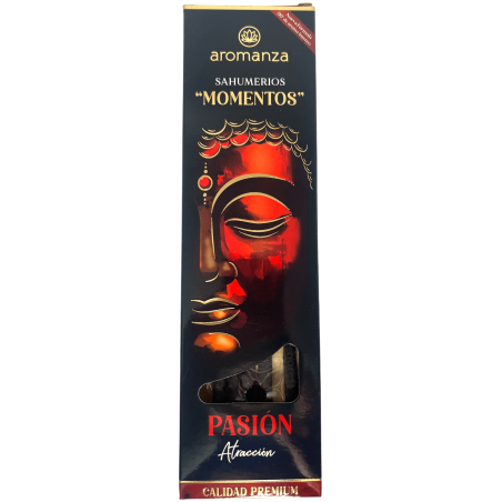 Sahumerio Momentos Pasión Atracción Inciensos Aromanza Argentina - 5 varillas gruesas artesanales
