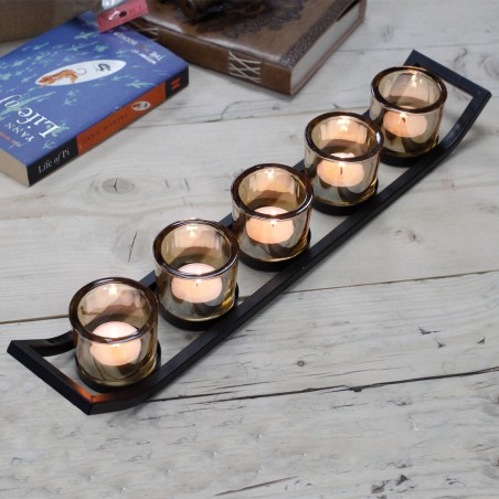 Candelabro de Hierro - Repisa- 5 Tazas  - 3