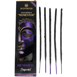 Sahumerio Moments Abundance Prosperity Incense Aromanza Argentina - 5 أعواد حرفية سميكة