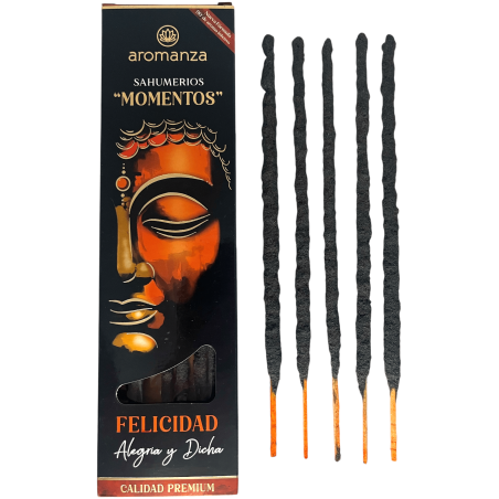 Sahumerio Moments Happiness Joy and Bliss Incenso Aromanza Argentina - 5 bastoncini spessi fatti a mano