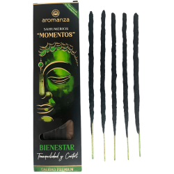 Sahumerio Moments of Well-being Tranquility and Comfort Incense Aromanza Argentina - 5 thick handmade sticks