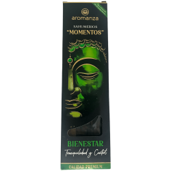 Sahumerio Moments of Well-being Tranquility and Comfort Incense Aromanza Argentina - 5 thick handmade sticks