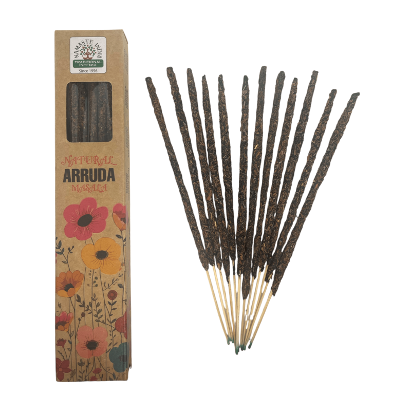 Natural Incense Rue Namaste India Natural Masala - 1 pack of 30gr.-BOTANICAL INCENSE STICKS-HOSTENATURA