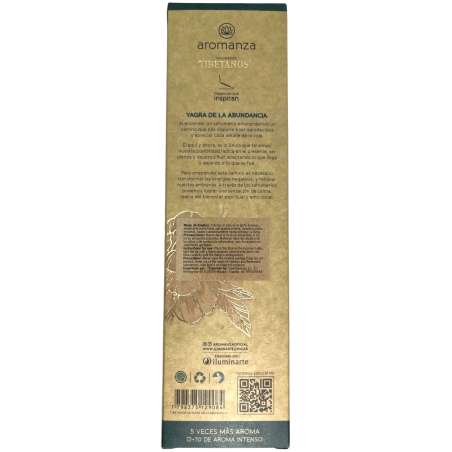 Incienso Tibetano Yagra de la Abundancia Prosperidad Inciensos Aromanza Argentina - Sahumerio artesanal 8 varillas extra gruesas