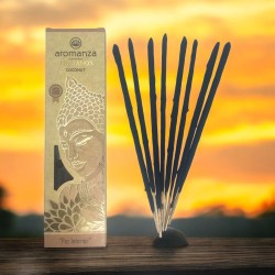 Encens tibétain Coco Interior Peace Incense Aromanza Argentina - Encens fait à la main 8 bâtonnets extra épais