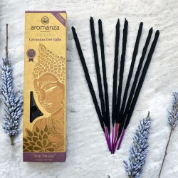 Incenso Tibetano Lavandas do Vale Incenso Anti Stress Aromanza Argentina - Incenso Feito à Mão 8 Varetas Extra Grossas