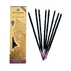 Incenso Tibetano Lavandas do Vale Incenso Anti Stress Aromanza Argentina - Incenso Feito à Mão 8 Varetas Extra Grossas