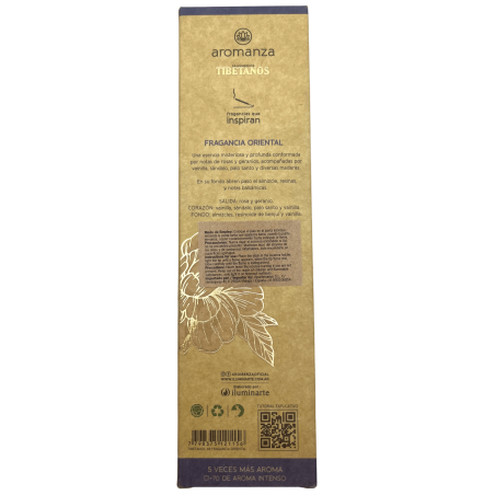 Incenso Tibetano Fragrância Oriental Incenso de Meditação Aromanza Argentina - Incenso Feito à Mão 8 varetas extra grossas