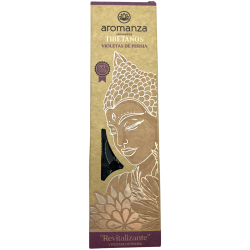 Incienso Tibetano Violetas de Persia Revitalizante Inciensos Aromanza Argentina - Sahumerio artesanal 8 varillas extra gruesas