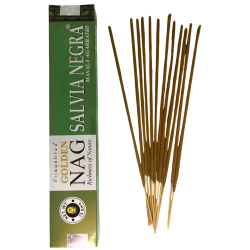 Black Sage Incense GOLDEN NAG Black Sage Vijayshree Fragrance - 1 Pack of 15gr.