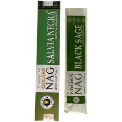 Black Sage Incense GOLDEN NAG Black Sage Vijayshree Fragrance - 1 Pack of 15gr.