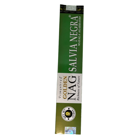 بخور المريمية السوداء GOLDEN NAG عطر المريمية السوداء Vijayshree - 1 عبوة من 15 غرام.