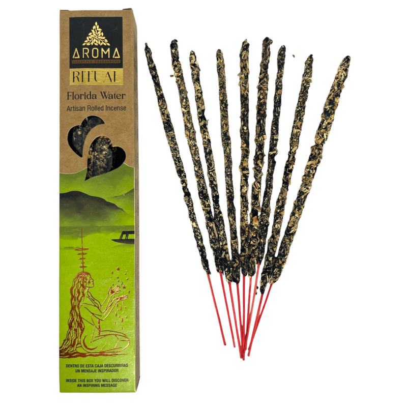 Incenso Florida Water Ritual AROMA Florida Water Ritual - caixa de 20 gramas com mensagem inspiradora-Fragrâncias Ritual Incenso AROMA-HOSTENATURA