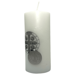 Esoteric Candle San Benito for Protection and Ward Off Evils - Includes Medal, Ritual and Oil