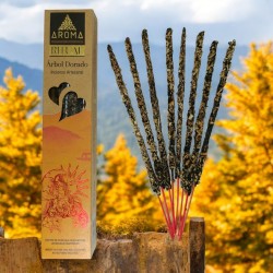 Incenso rituale Golden Tree AROMA Incenso artigianale - scatola da 20 grammi con messaggio ispiratore