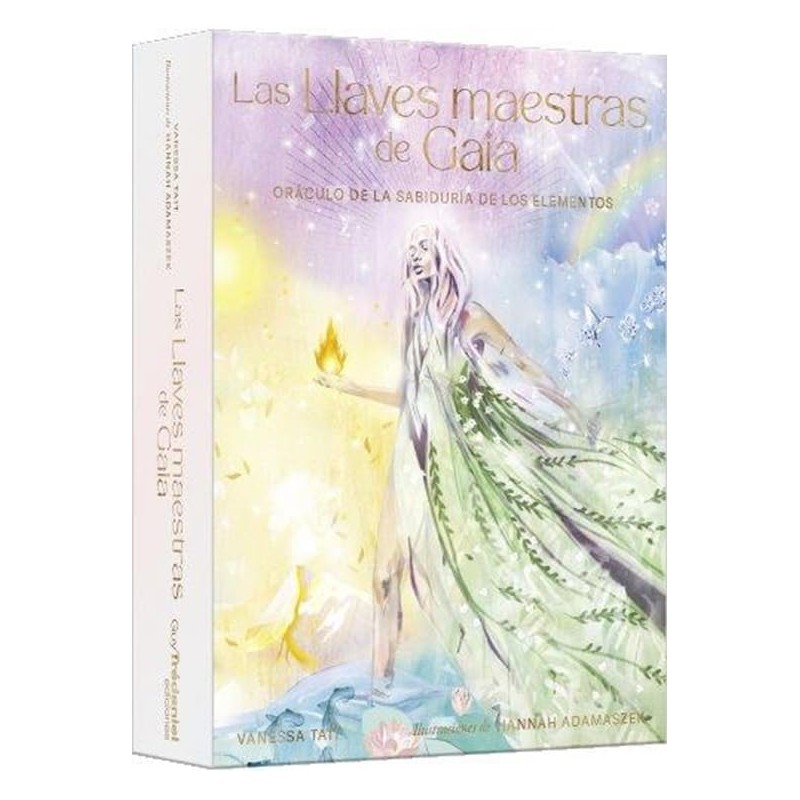 Las Llaves maestras de Gaia - El Oráculo de la Sabiduría de los Elementos - 50 cartas y manual de 208 páginas-TAROT-HOSTENATURA