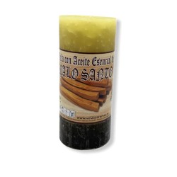 Candela Palo Santo Purificazione, Protezione, Deterge l'Aura - Candele e Aromi - Oli Essenziali - 48h durata 14x6cm