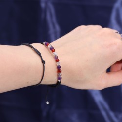 Jungfrau Sternzeichen Kerze mit Edelstein Armband - Soja Kerze und Amethyst Stein Armband, Mossy Achat, Coralline - 22h