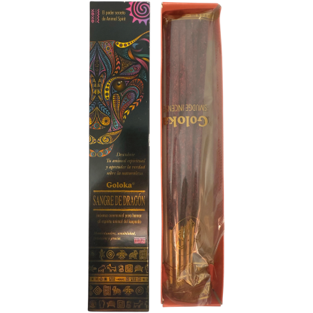 Encens Esprits Animaux Dragon Sang Léopard Encens Goloka - Lot de 8 bâtonnets d’encens bio