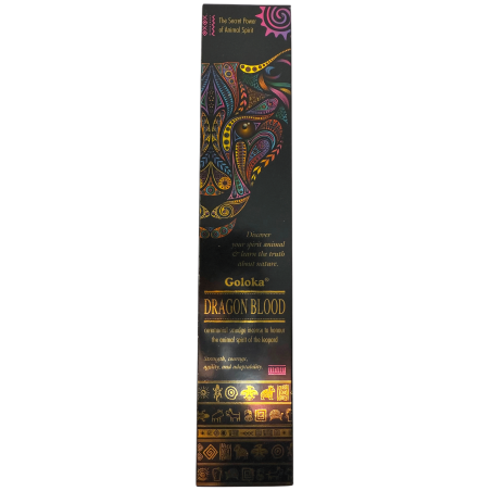 Tămâie Animal Spirits Dragon Blood Leopard Tămâie Goloka - Pachet de 8 bețișoare de tămâie organică