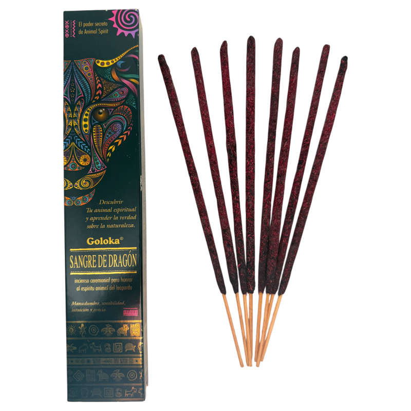 Animal Spirits Incense Dragon Blood Leopard Incense Goloka - Pack of 8 organic incense sticks-Goloka Animal Spirits Incense-HOSTENATURA