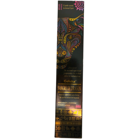 Encens Esprits Animaux Dragon Sang Léopard Encens Goloka - Lot de 8 bâtonnets d’encens bio