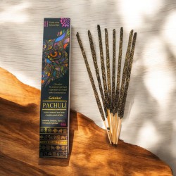 Animal Spirits Patchouli Owl Incense Goloka Incense - Pack of 8 organic incense sticks