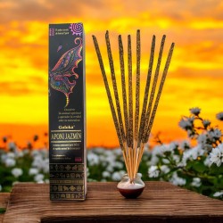 Animal Spirits Aponi Jasmine Butterfly Incense Goloka Incense - عبوة من 8 أعواد بخور عضوية